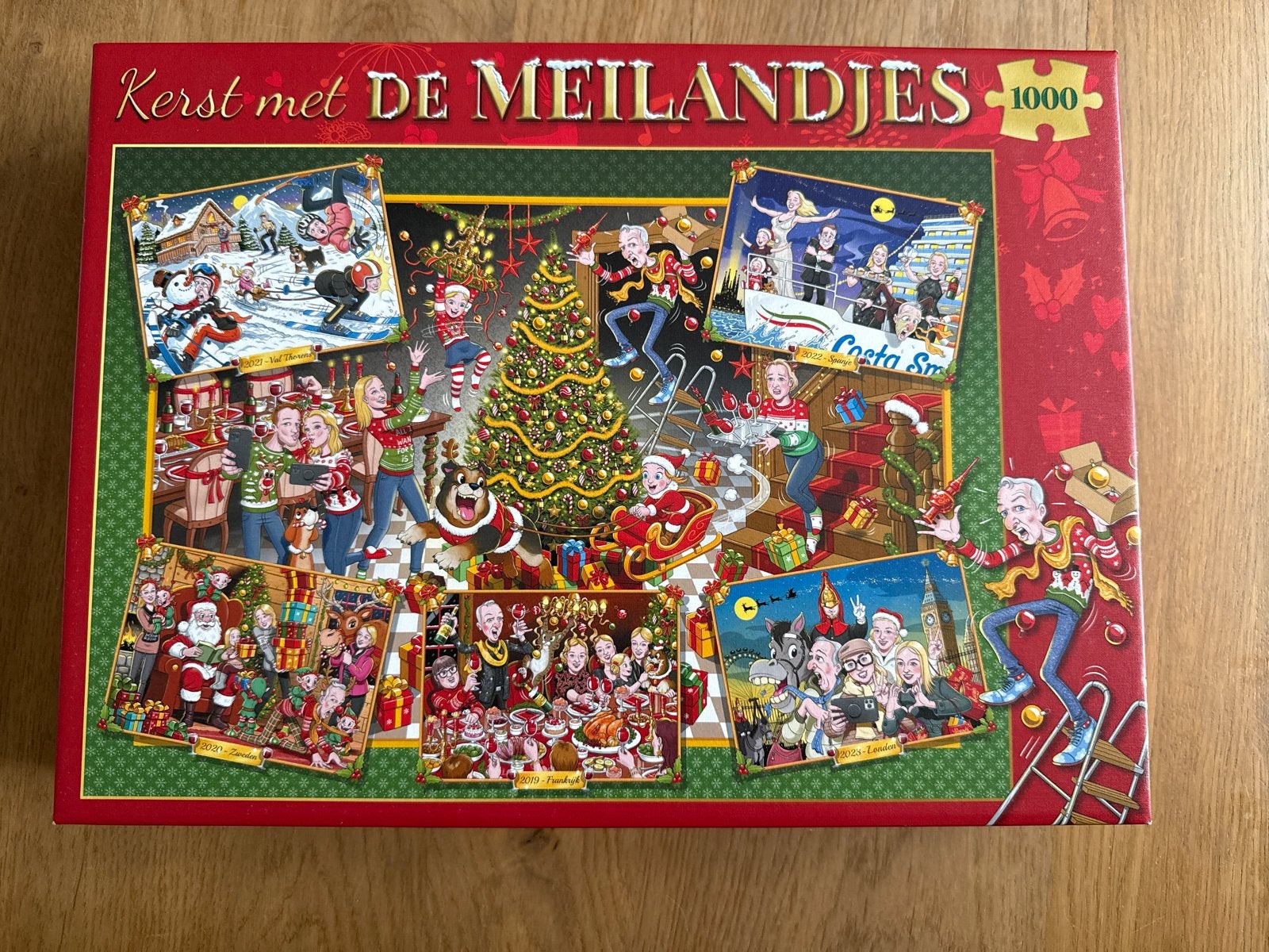 Kerst met de Meilandjes 1000 stukjes legpuzzel, Ophalen of Verzenden, 500 t/m 1500 stukjes, Zo goed als nieuw, Legpuzzel