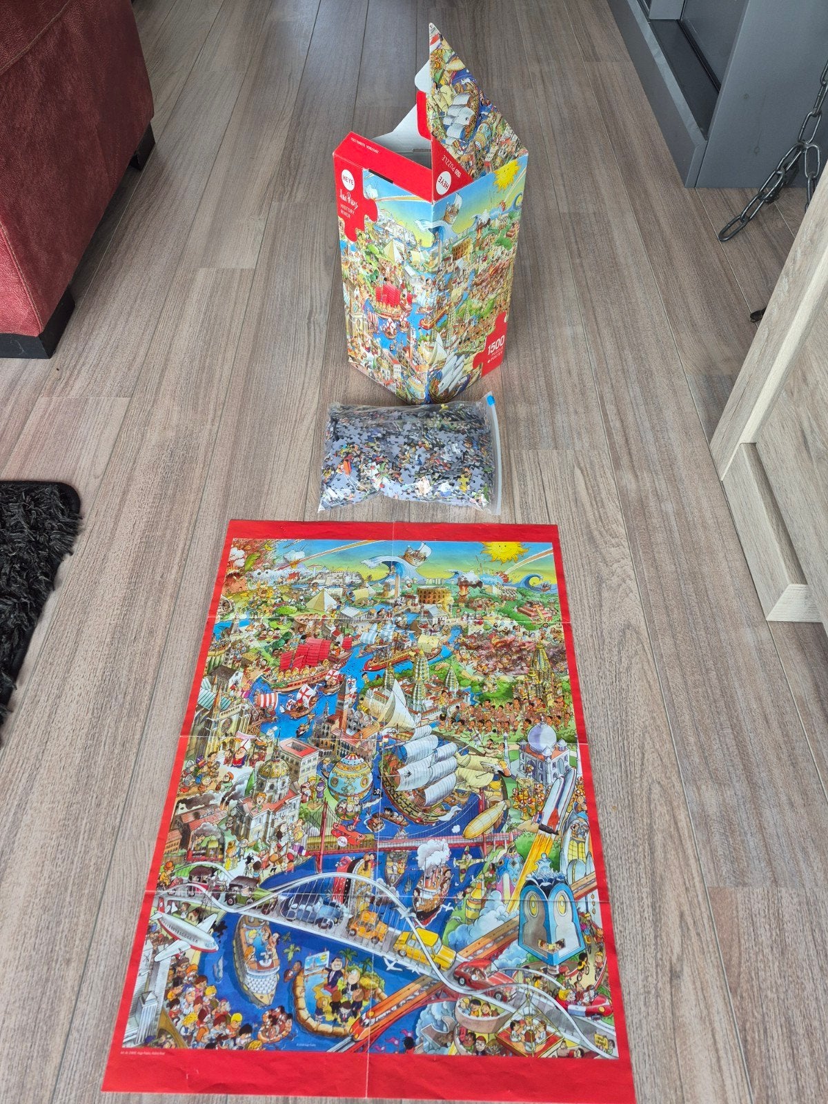 Heye puzzel  - History river  - 1500, Ophalen of Verzenden, 500 t/m 1500 stukjes, Gebruikt, Legpuzzel
