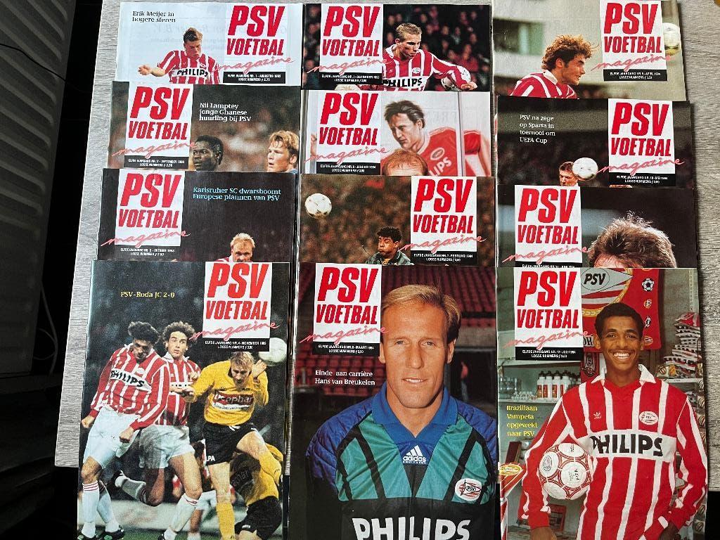 Jaargang 11 PSV Voetbal Seizoen 1993 - 1994 12 stuks, Ophalen of Verzenden, Zo goed als nieuw, PSV, Boek of Tijdschrift