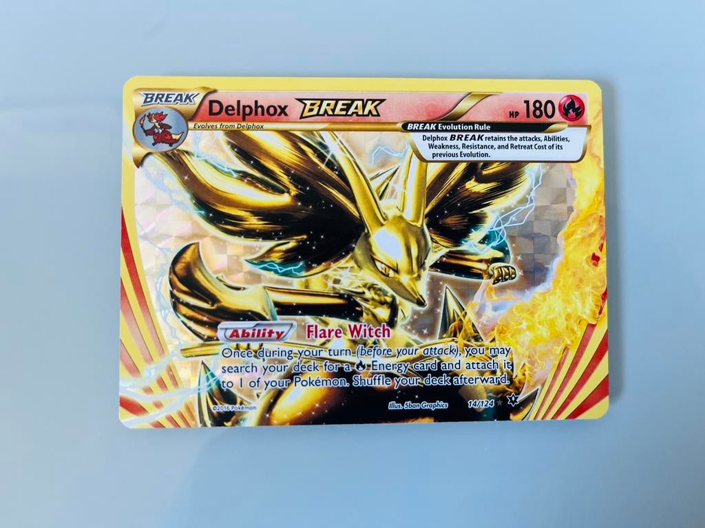 Pokémon: Delphox Break Kaart [Fates Collide], Hobby en Vrije tijd, Verzamelkaartspellen | Pokémon, Zo goed als nieuw, Ophalen of Verzenden