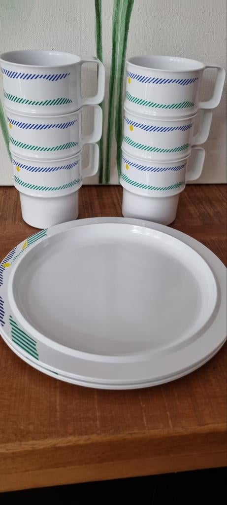 NWst ! Mepal Koen de Winter design vintage 2 borden 6 bekers, Ophalen of Verzenden, Nieuw