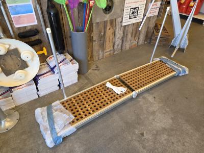aluminium/houten loopplank / 200 x 36 cm, Niet ingevuld, Gebruikt, Niet ingevuld, Niet ingevuld