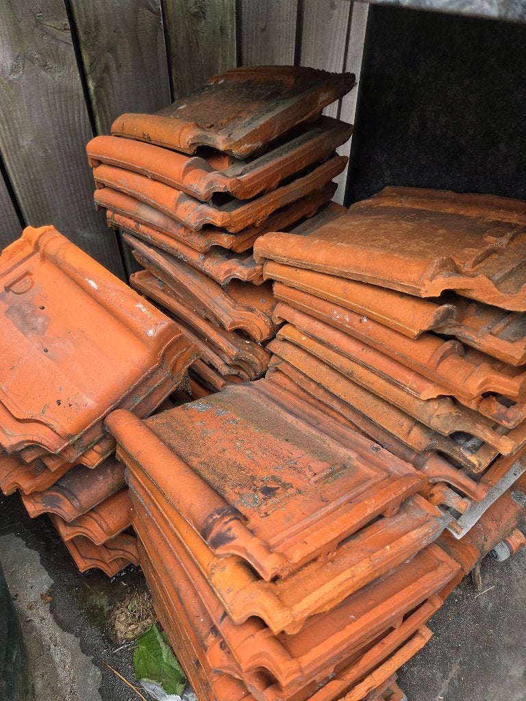 Gebruikte Tuile du Nord dakpannen – Rood (ca. 50 stuks), Ophalen, Gebruikt, Steen of Klei, 15 m² of meer