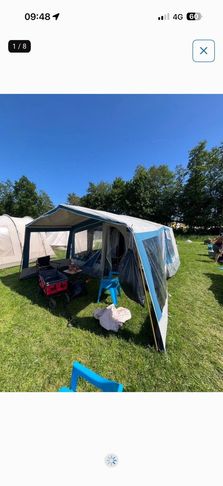 Grote 4 persoons tent te koop, Ophalen, Gebruikt