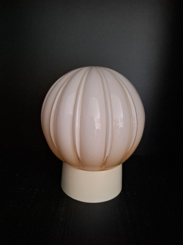 Vintage plafondlamp Thabur Denhaag roze, Ophalen of Verzenden, Gebruikt, Glas