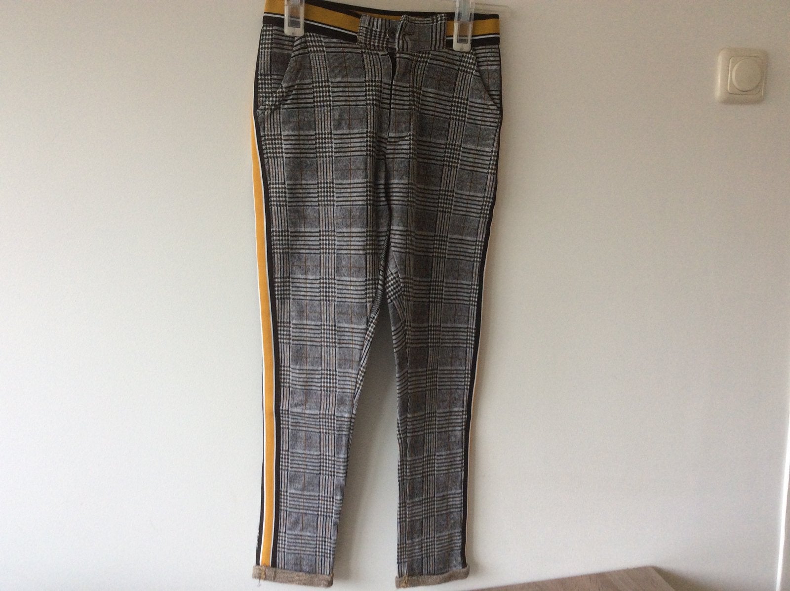 Zwart/ wit geruite broek van D-Zine maat 152/ 158., Ophalen of Verzenden, Zo goed als nieuw, Meisje, Broek