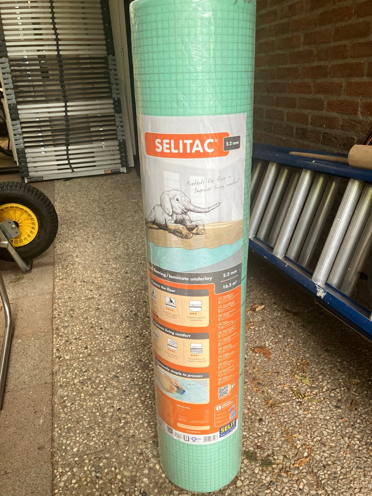 Selitac 2.2 mm ondervloer voor laminaat/vloerdelen, Kunststof, Nieuw, Ophalen of Verzenden, 10 m² of meer