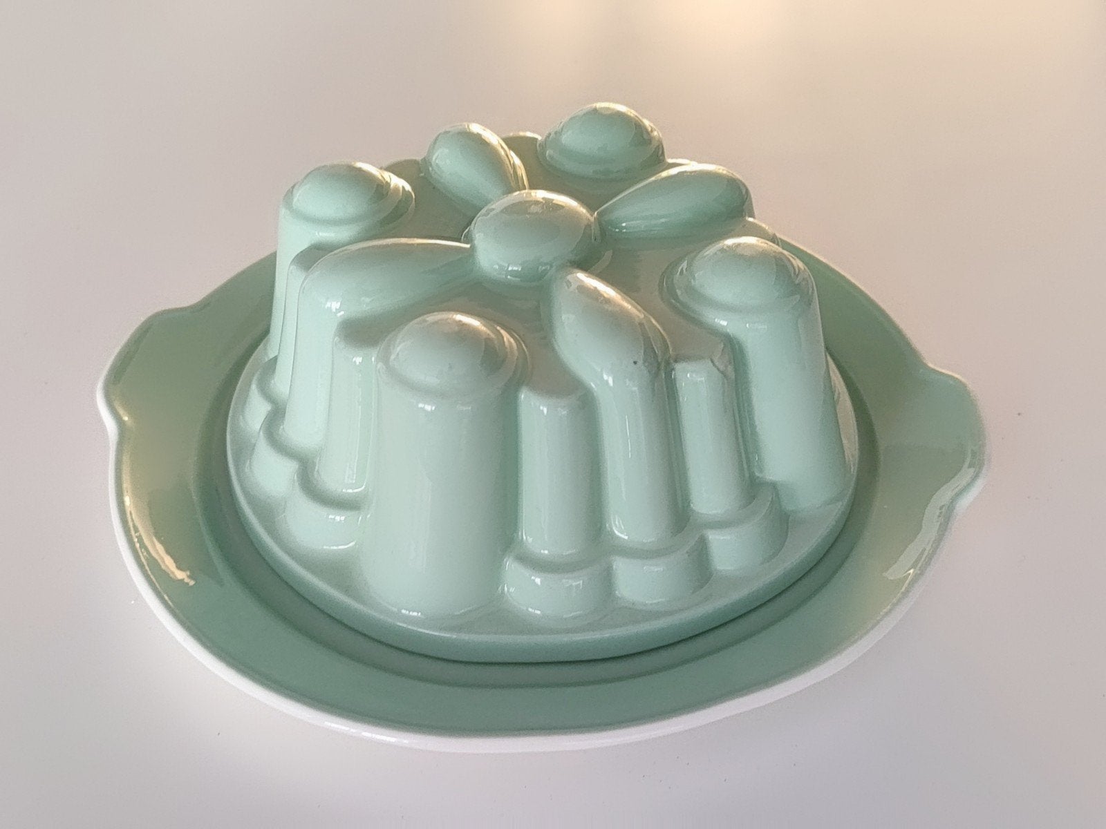 Vintage Royal Sfinx Puddingvorm en Schaal - Lichtgroen, Ophalen of Verzenden