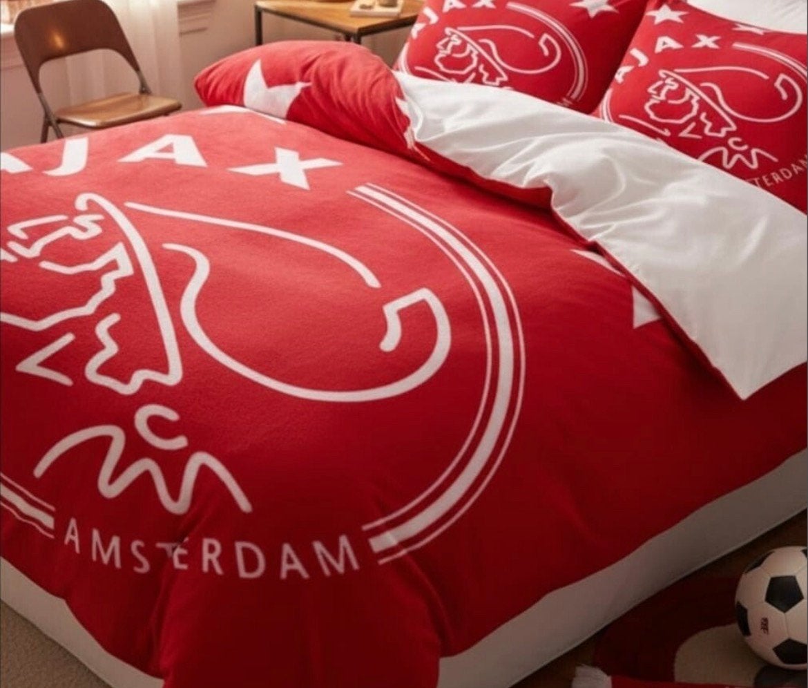 Ajax dekbedovertrek 140x200, Verzenden, Wit, Jongetje of Meisje, Dekbedovertrek