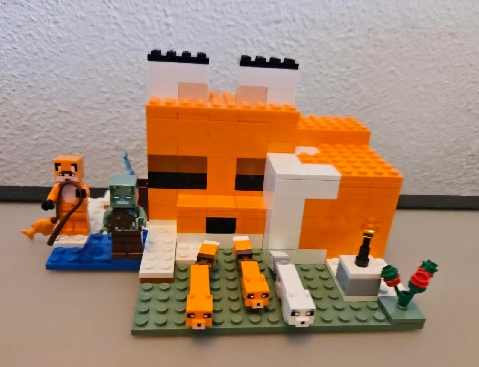 LEGO Minecraft De Vossenlodge (21178) - Compleet, Kinderen en Baby's, Speelgoed | Bouwstenen, Ophalen, Zo goed als nieuw