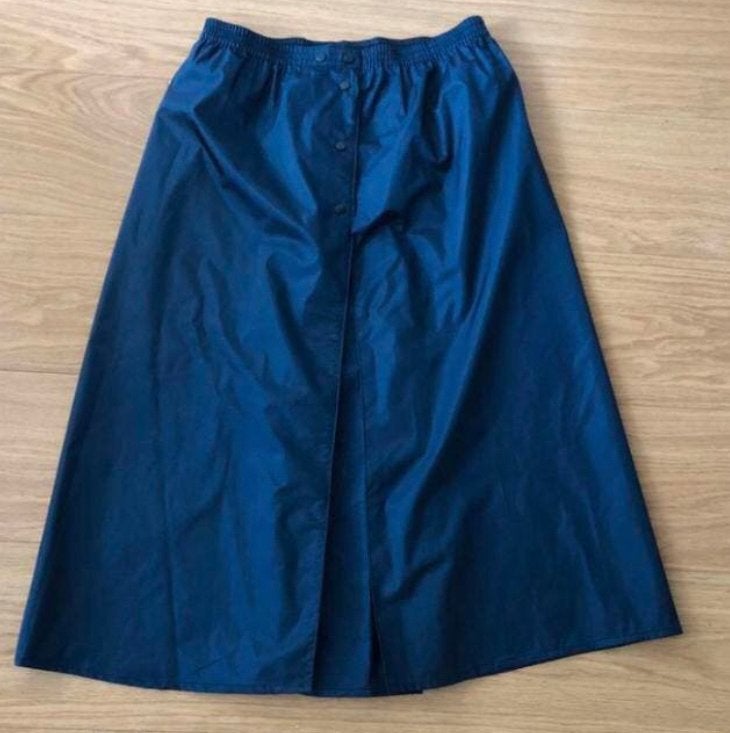 Vintage Agu Sport regen rok | Maat: S/M | Blauw | Jaren 80, Ophalen of Verzenden, Zo goed als nieuw