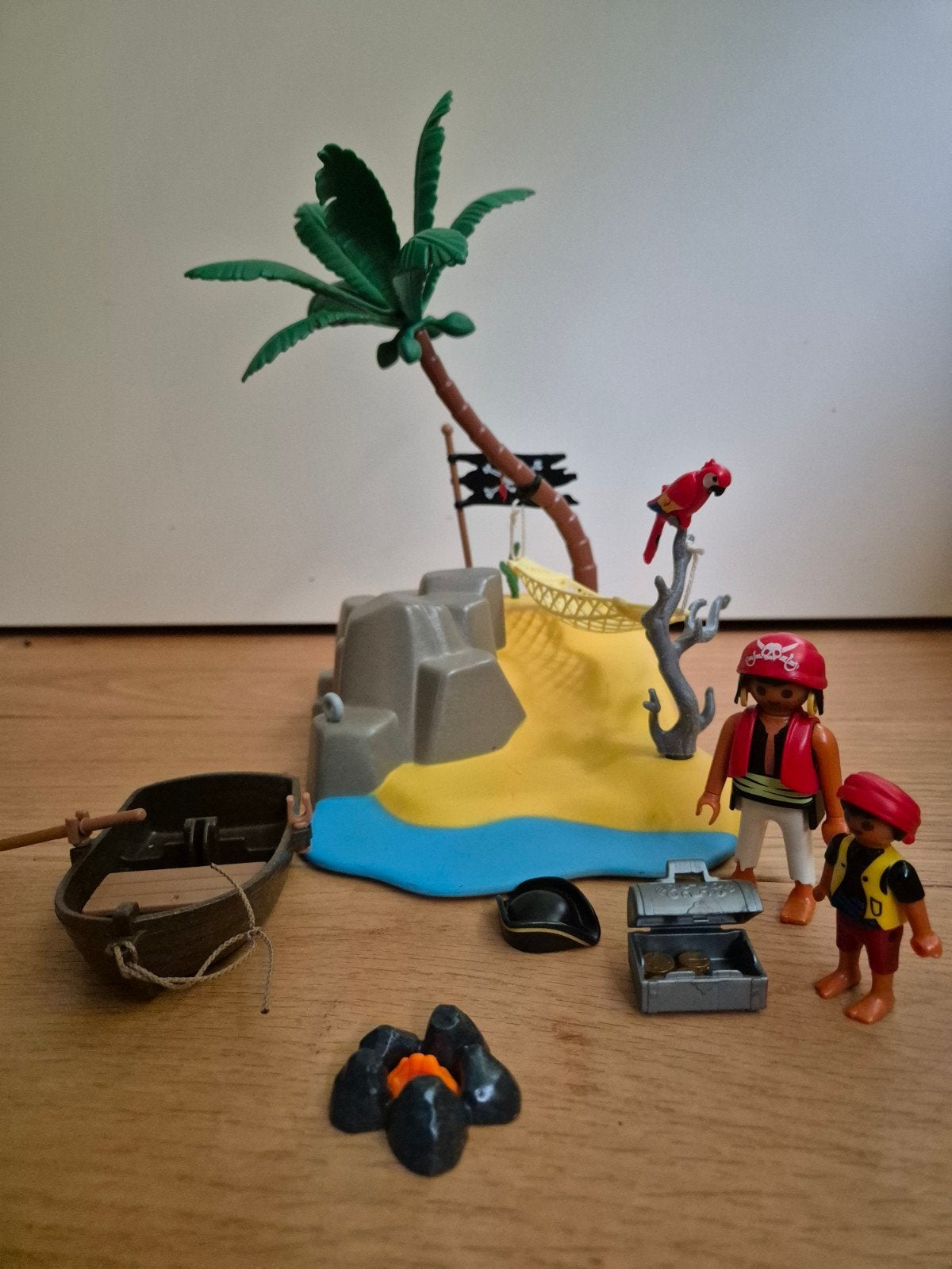 Playmobil Pirateneiland met schat en figuren (set 4139), Kinderen en Baby's, Ophalen, Pirates, Complete set, Overige typen