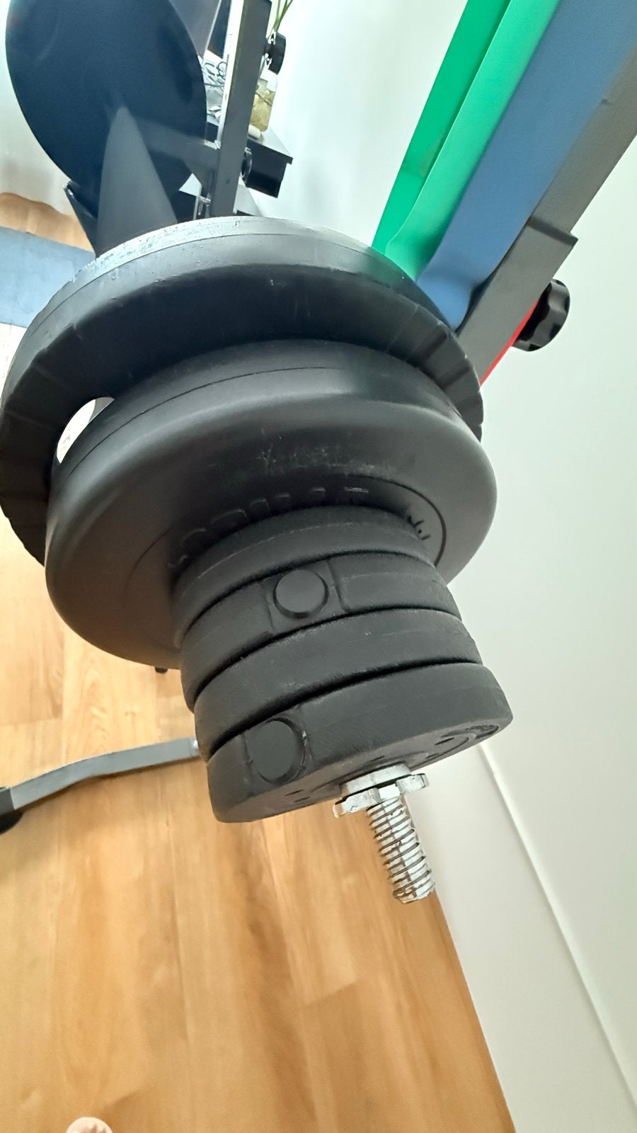 Compl Home Gym Set Squat Rack, Bench, Weights & Accessories, Ophalen, Gebruikt, Armen, Fitnessbank