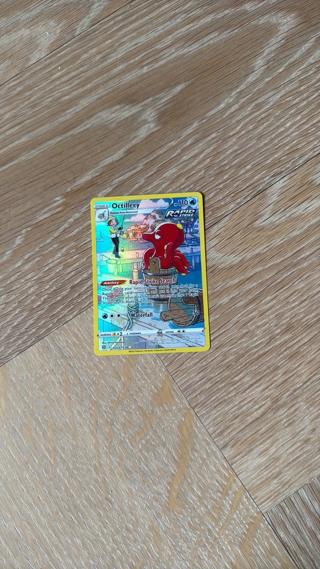 Octillery rapid strike pokemon kaart, Verzenden, Zo goed als nieuw