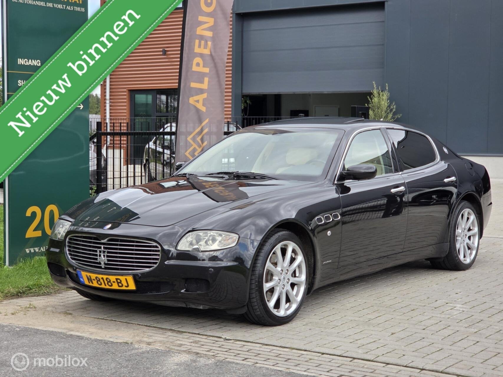 Maserati Quattroporte 4.2 Duo Select Schuifdak BOSE Leder, Auto's, Maserati, Automaat, Automatische klimaatregeling, Zwart, Leder
