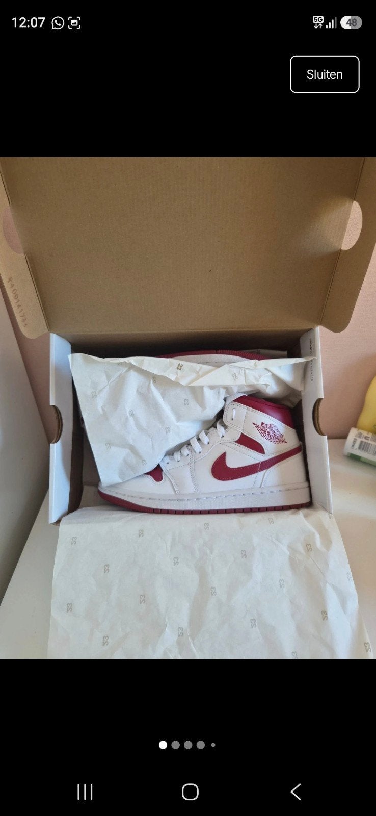 Nike air jordan 1 mid, Wit, Nike, Ophalen of Verzenden, Sneakers of Gympen