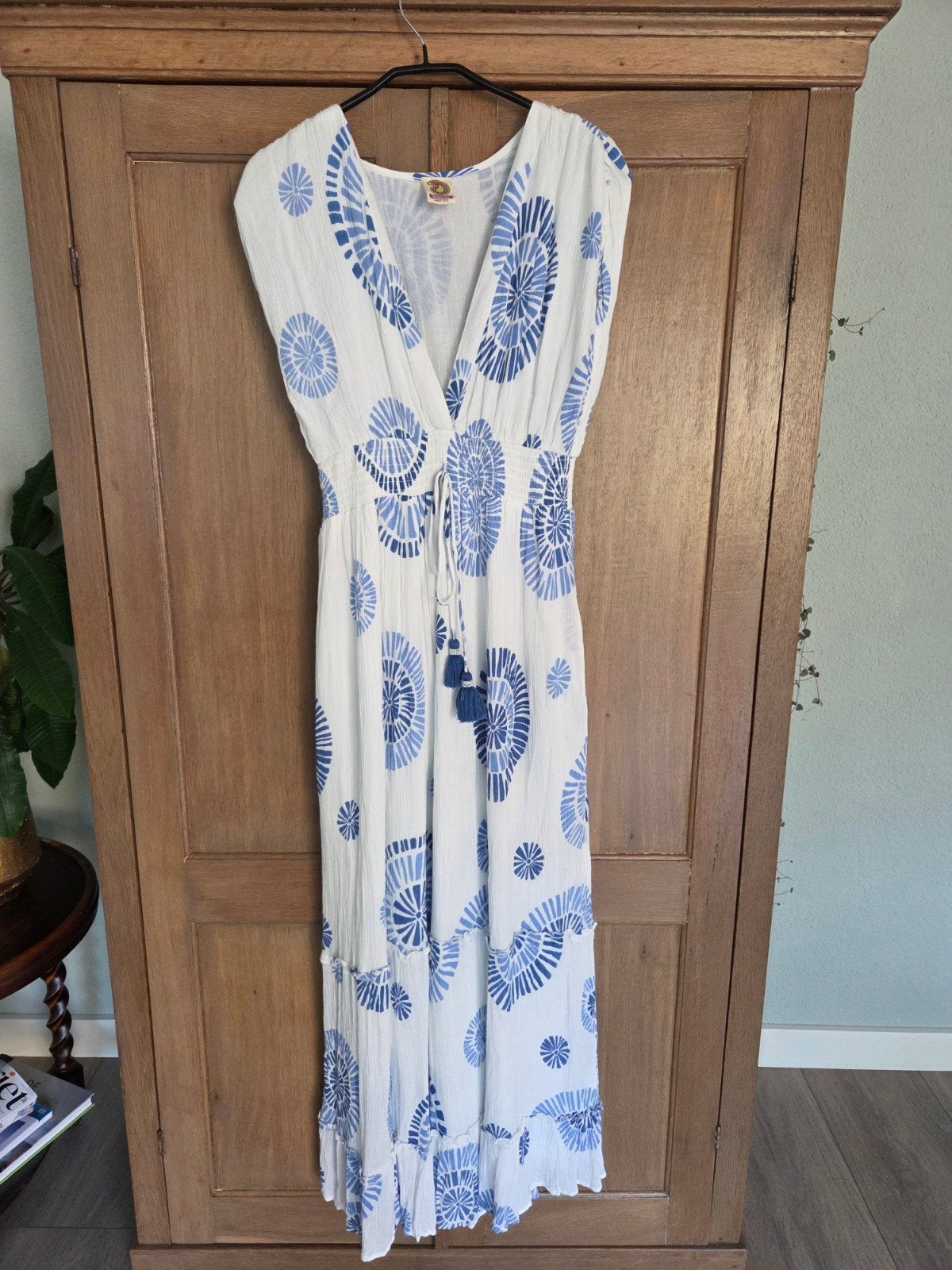 Lange zomerjurk, Maat 38/40 (M), Blauw, Nieuw, Ophalen of Verzenden