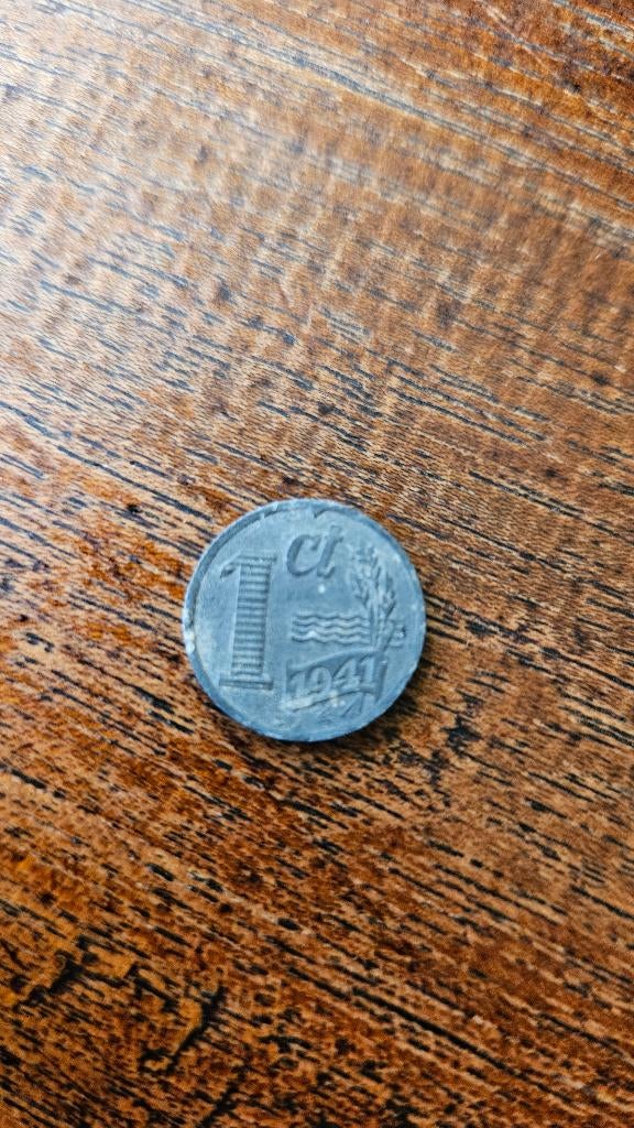 Nederlandse 1 cent munt uit 1941, Postzegels en Munten, Munten | Nederland, Ophalen of Verzenden, Koningin Wilhelmina, 1 cent