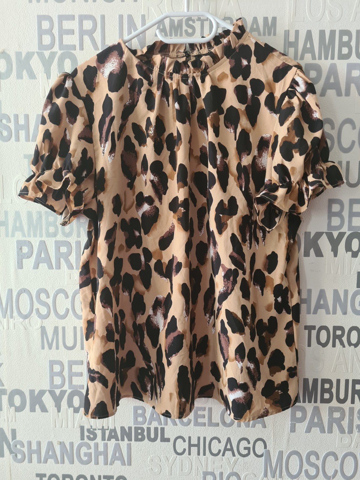 Leopardprint shirt maat 44, Ophalen of Verzenden