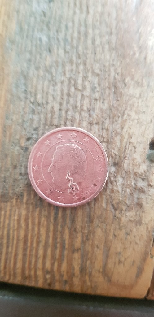 2 cent Belgie 2000 met misslag, Ophalen of Verzenden, Overig, Losse munt