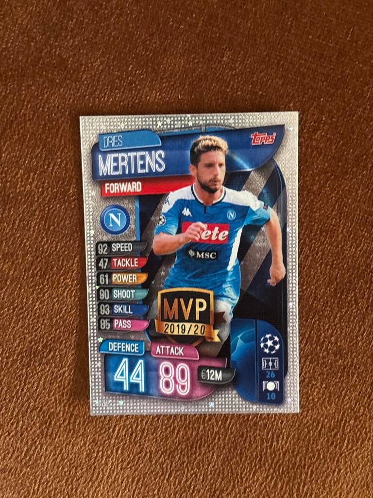Dries Mertens Topps Match Attax MVP 2019/20 Spelerskaart, Ophalen of Verzenden, Zo goed als nieuw, Buitenlandse clubs, Spelerskaart