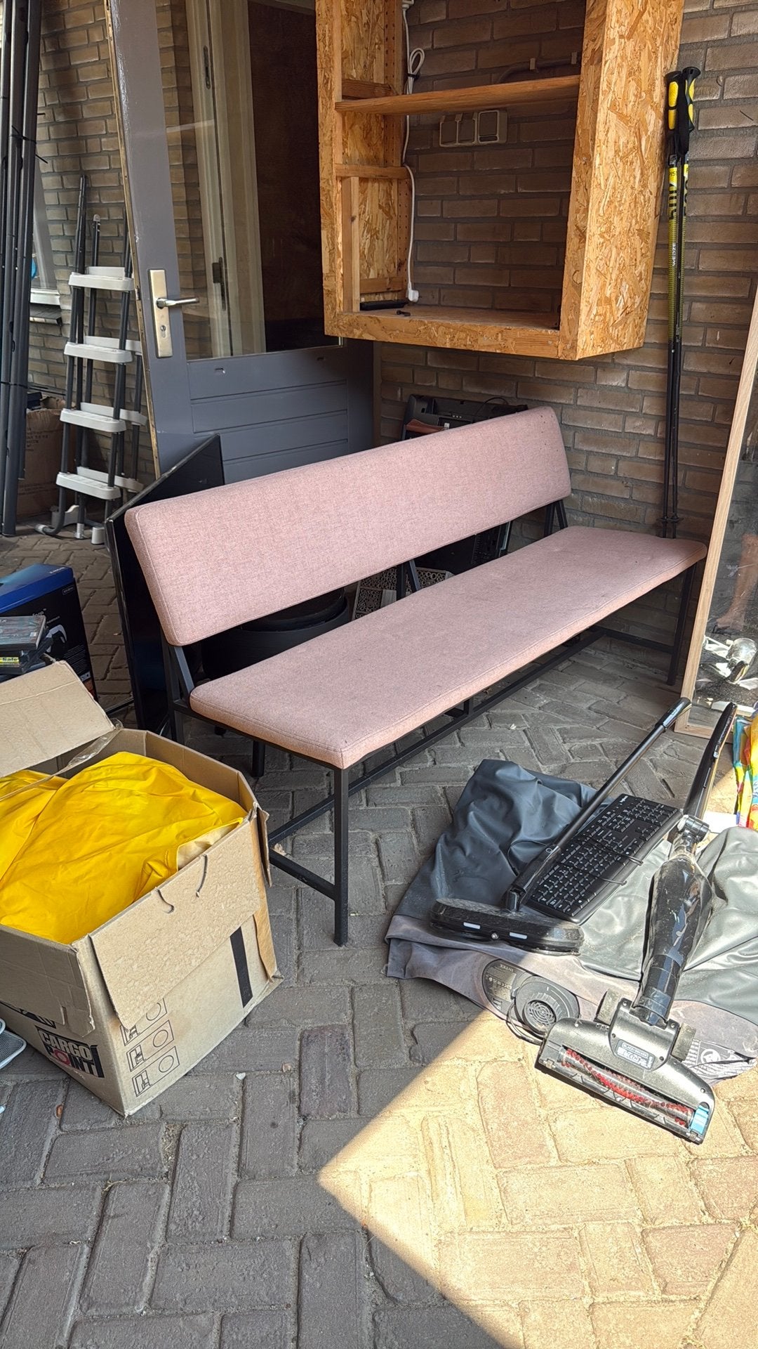 Bankje gratis!, Tuin en Terras, Tuinsets en Loungesets, Ophalen, Zo goed als nieuw, 2 zitplaatsen