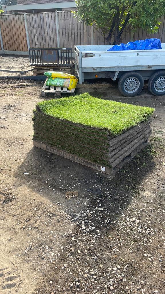 Grasmat ~50m2 - gratis ophalen!, Tuin en Terras, Ophalen, Zo goed als nieuw
