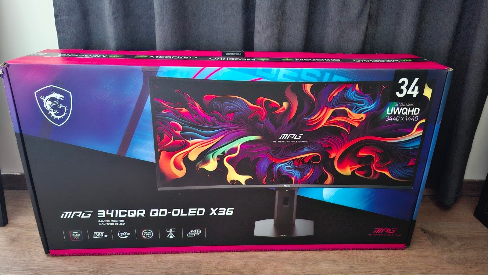 MSI MPG 341CQR QD-OLED X36 ultrawide monitor, Minder dan 1 ms, Zo goed als nieuw, MSI monitor, Overige typen