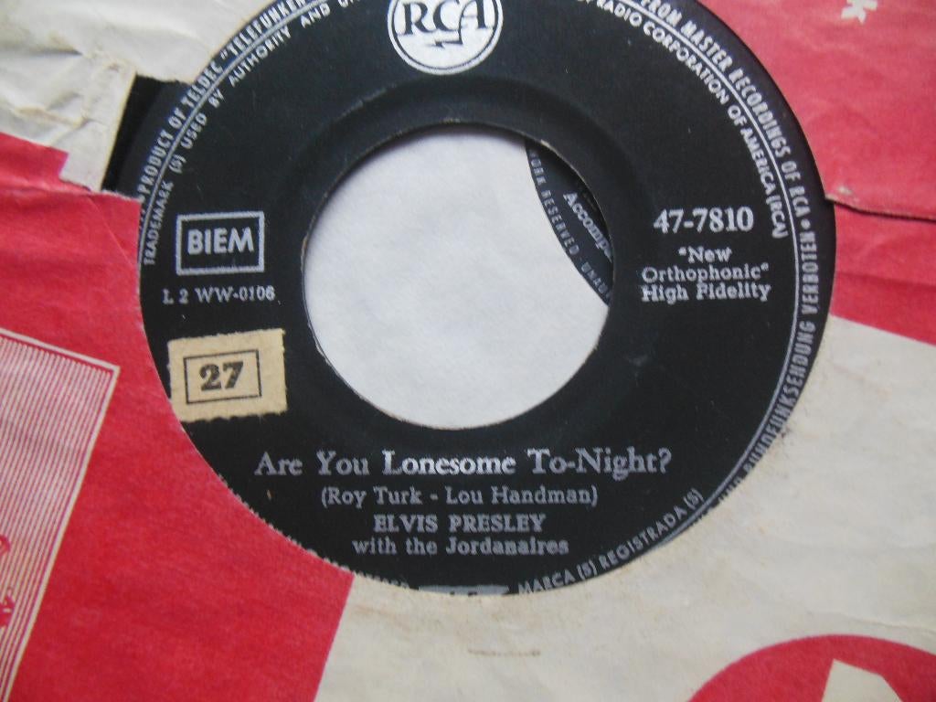 single elvis presley are you lonesome-i gotta know jukebox, Ophalen of Verzenden, Gebruikt, Rock en Metal