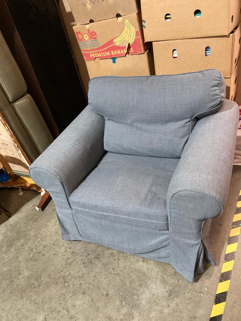 Grijze kleine love seat, Gebruikt, Wa, W, 75 tot 100 cm