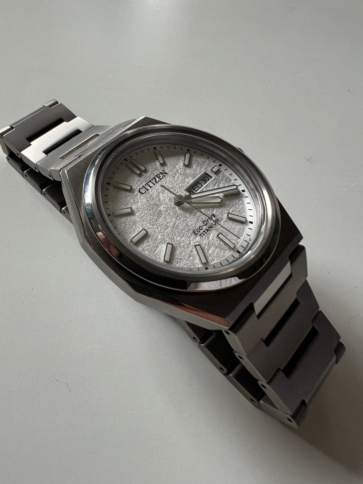 Citizen Zenshin Eco-Drive Wit Titanium, Overige materialen, Overige materialen, Ophalen of Verzenden, Zo goed als nieuw