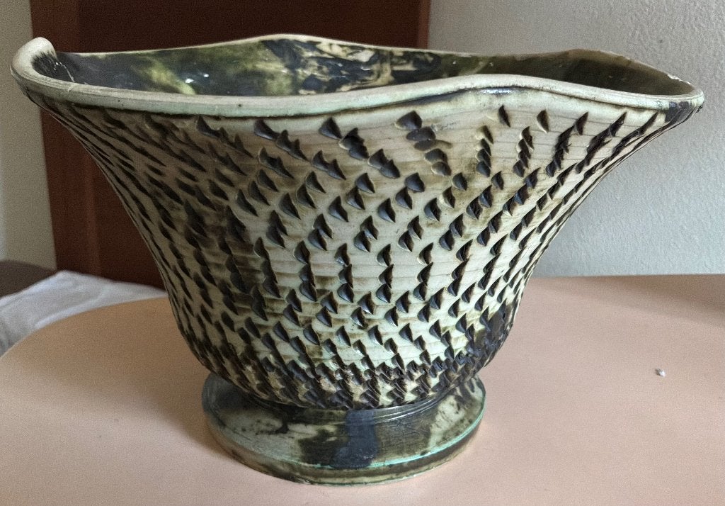 Bloempot, berkenbast, 23x14 cm, Gebruikt, Rond, Binnen, Ophalen of Verzenden