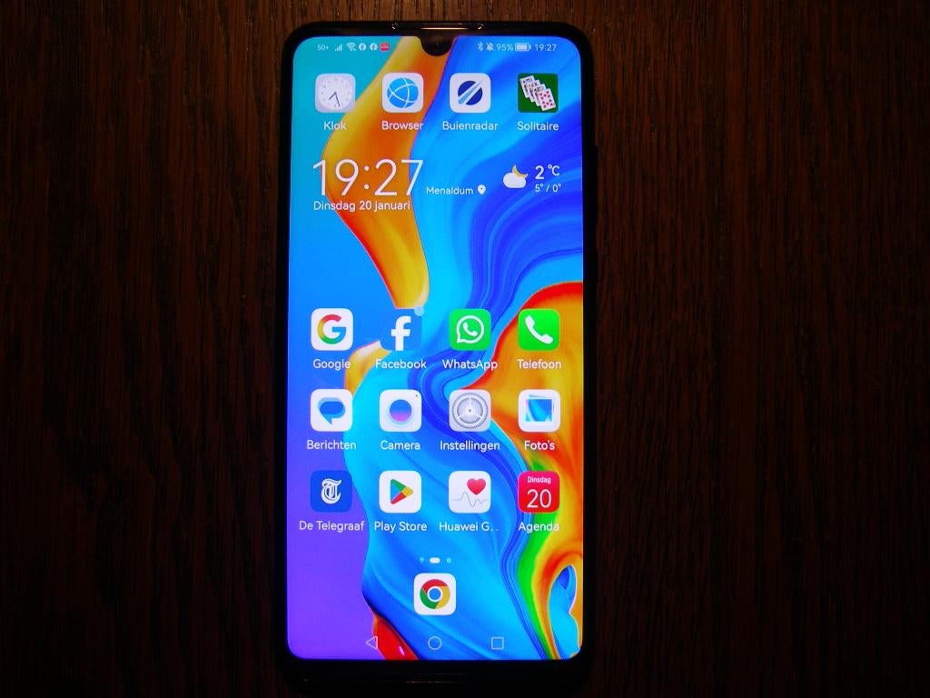 HUAWEI P30 LITE MOBIELE TELEFOON DUEL SIM 128GB ZWART, Telecommunicatie, Mobiele telefoons | Huawei, Zo goed als nieuw, Zonder abonnement