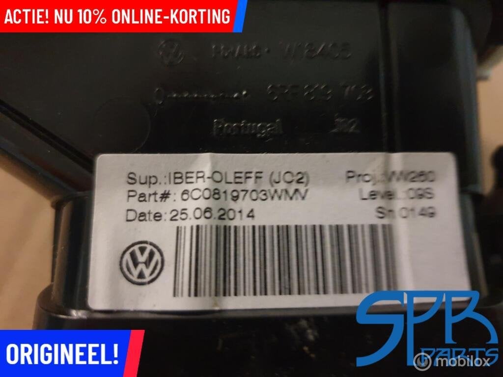 POLO 6R 6C LINKS ROOSTER LUCHTROOSTER LIJST Zwart 6C0819703, Volkswagen, Nieuw, Ophalen of Verzenden, Volkswagen