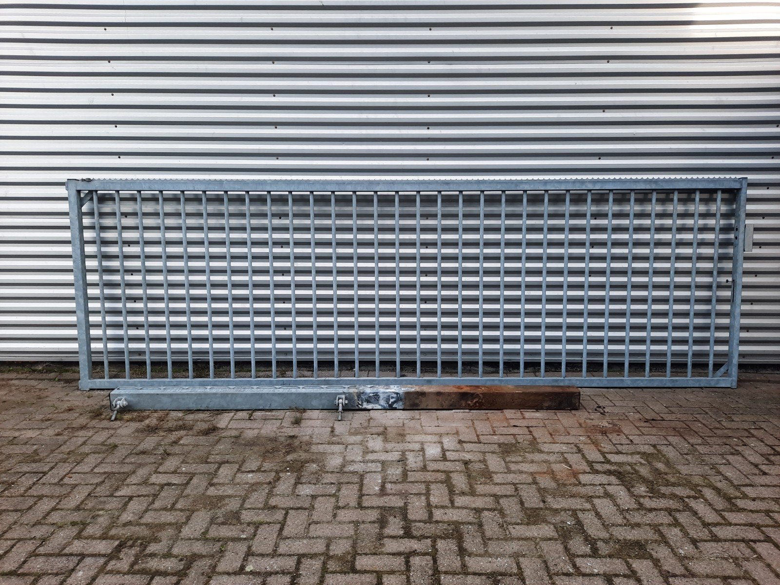 gegalvaniseerd hek met paal, Tuin en Terras, Ophalen, Gebruikt, IJzer