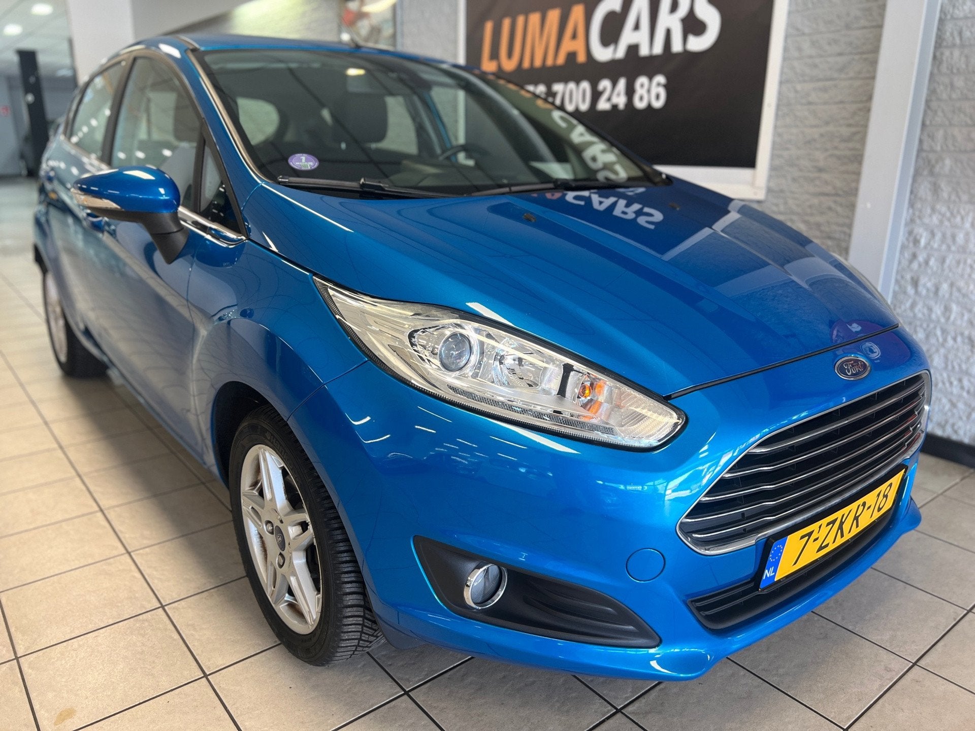 Ford Fiesta 1.0 EcoBoost Titanium | Nieuwe APK | Navi | PDC, Auto's, Voorwielaandrijving, Euro 5, 101 pk, Blauw