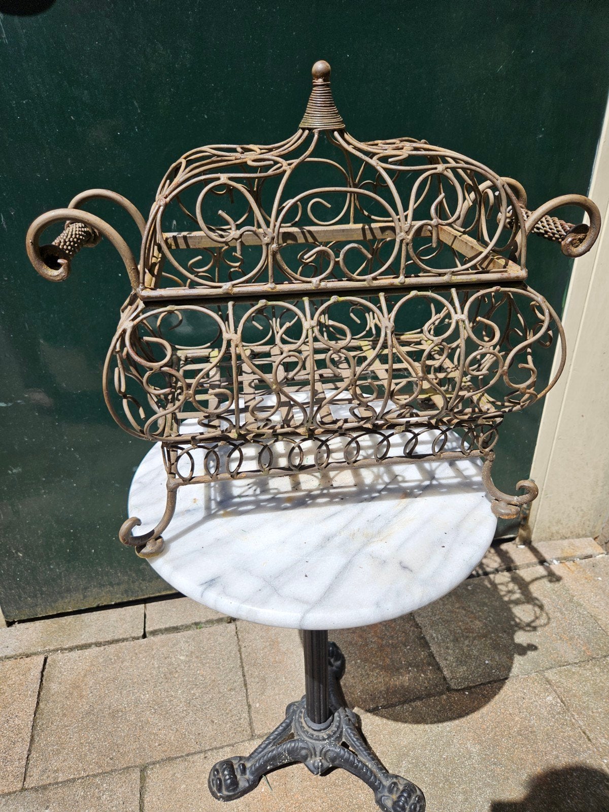 Decoratieve smeedijzeren mand met deksel, Ophalen of Verzenden, Rechthoekig, Overige materialen
