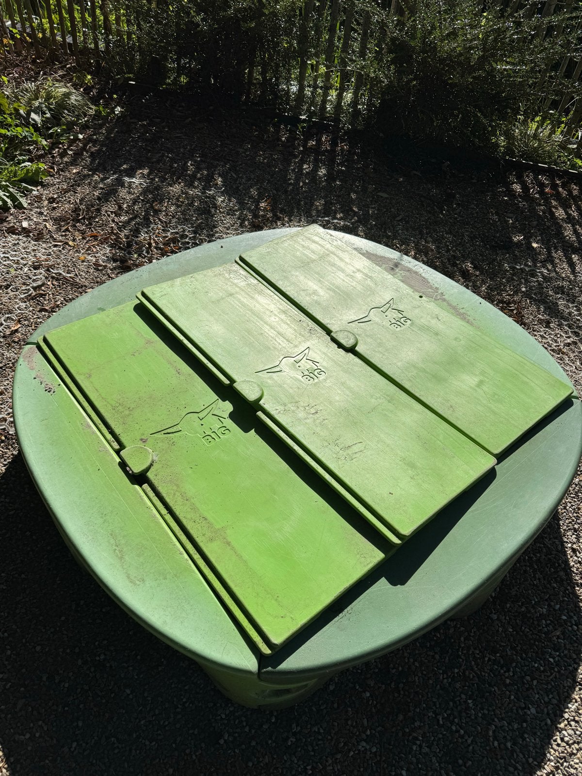 Groene BIG zandbak met deksel, Ophalen, Gebruikt