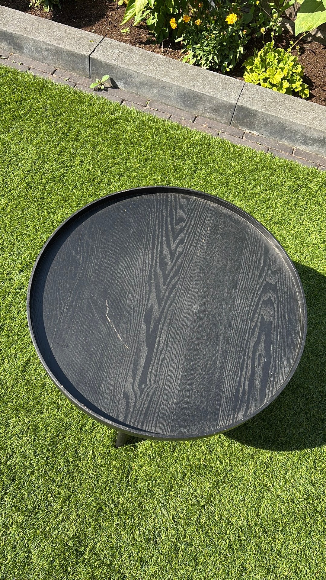 WOOOD bijzettafel Mesa L rond zwart, Ophalen, Gebruikt