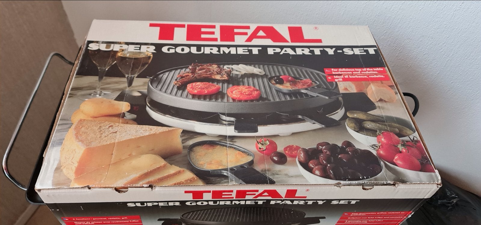 Tefal Super Gourmet Party-Set Raclette Grill, Witgoed en Apparatuur, Gourmetstellen, Ophalen, Gebruikt, 8 personen of meer