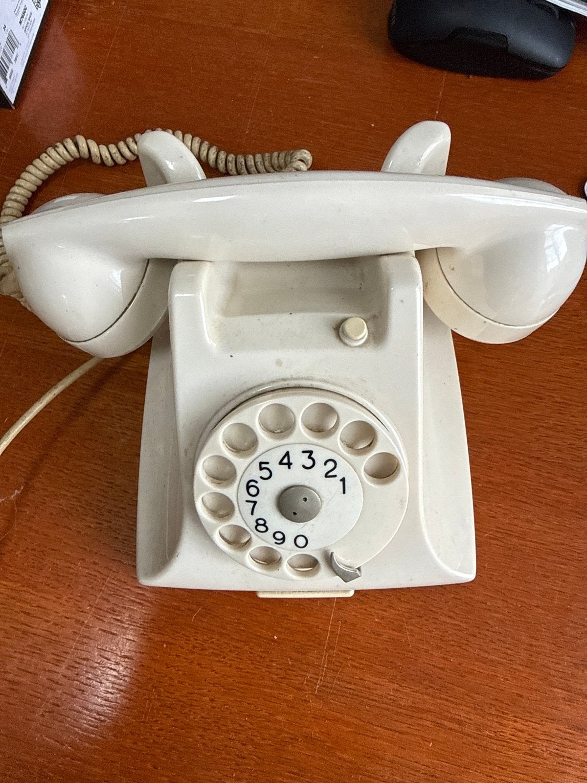 Antieke witte PTT telefoon met draaischijf uit 1963, Telecommunicatie, Vaste telefoons | Niet Draadloos, Ophalen of Verzenden