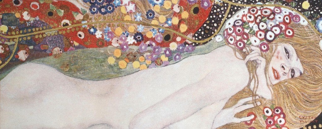 IKEA PJÄTTERYD Picture — Gustav Klimt - Water Snakes, Huis en Inrichting, Ophalen, 50 – 75, 125 cm of meer, Zo goed als nieuw