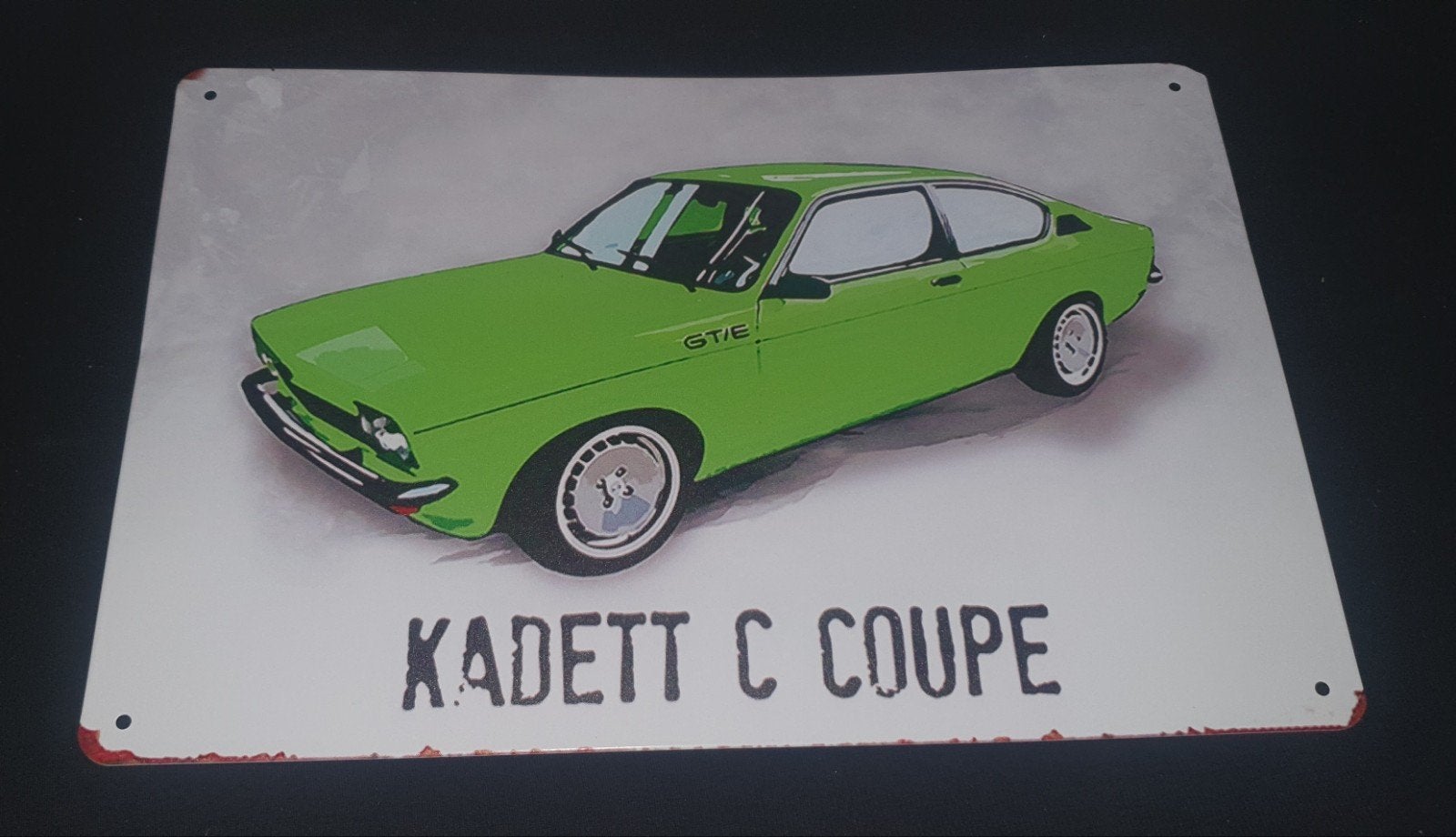 Wandbord met een afbeelding van een opel kadett c coupe., Ophalen of Verzenden, Nieuw, Reclamebord