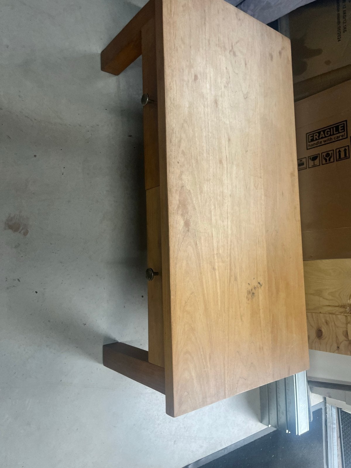 Blank Teak salontafel 120x59x44 cm - Opknapper, Ophalen, Gebruikt, 100 tot 150 cm, Teakhout