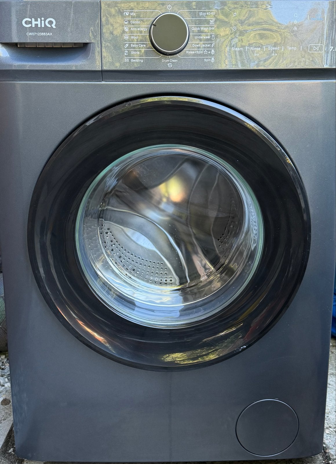 CHIQ CW07AX Wasmachine 6 maanden oud, Witgoed en Apparatuur, Wasmachines, Ophalen, Zo goed als nieuw, Voorlader, Kort programma