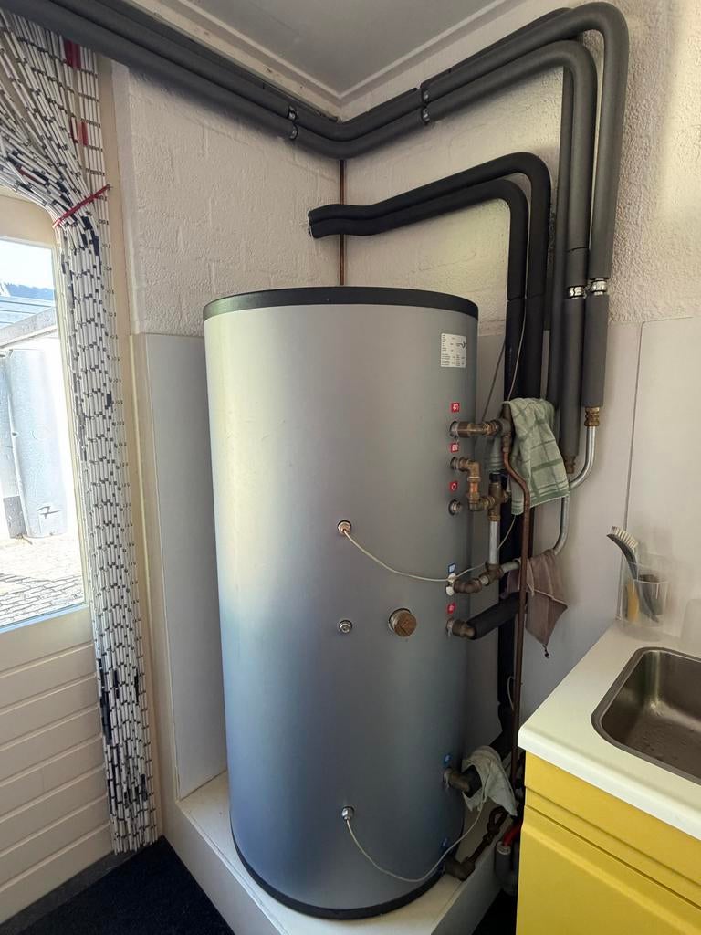 Zonneboiler rvs De Jong Gorredijk 400 liter uit 2009, Ophalen, Gebruikt, 100 liter of meer, Boiler