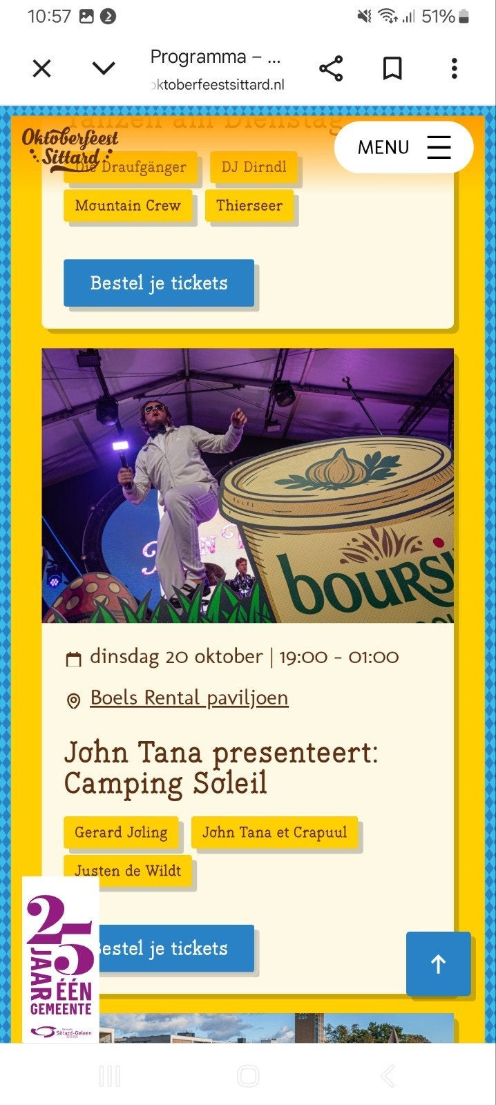 oktoberfeest dinsdag boels, Eén persoon