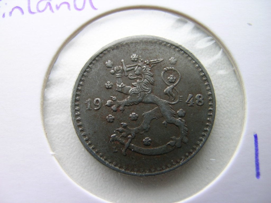 Markka 1948 Finland (nr 1), Ophalen of Verzenden, Overige landen, Losse munt