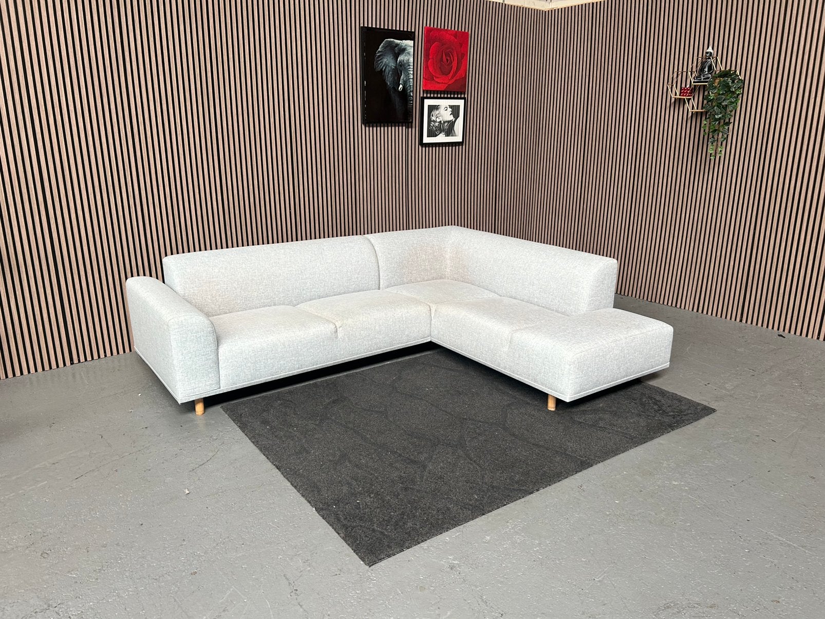 GRATIS LEVERING Bolia Hoekbank Lichtblauw 260X216 GEREINIGD, 150 tot 200 cm, Prominent  relaxbank T-501 2zits, Ophalen of Verzenden