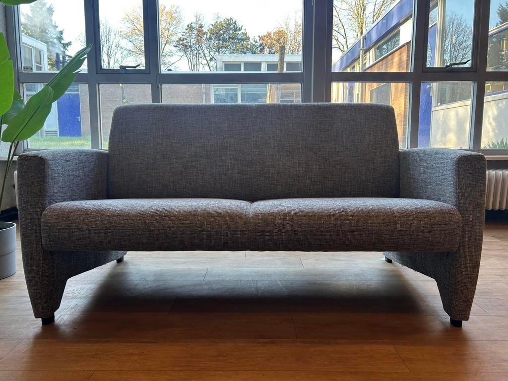 Zo goed als nieuw! 2x Montel Lichtgrijze 2,5 zitter SETPRIJS, Tweepersoons, 75 tot 100 cm, Ophalen of Verzenden, Zo goed als nieuw